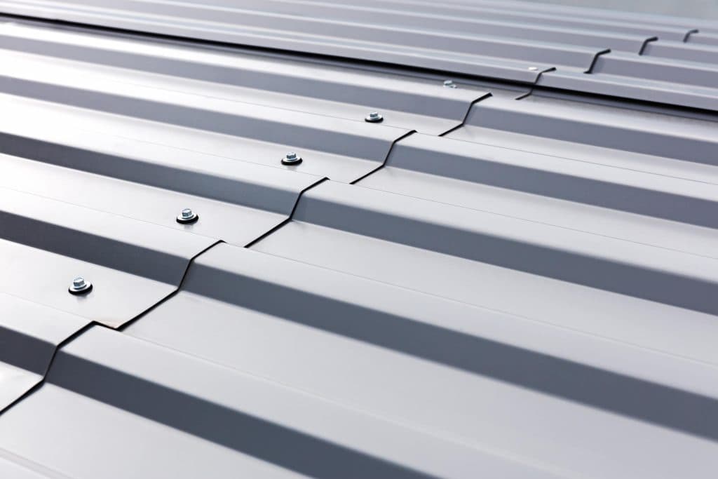 metal roofing close up