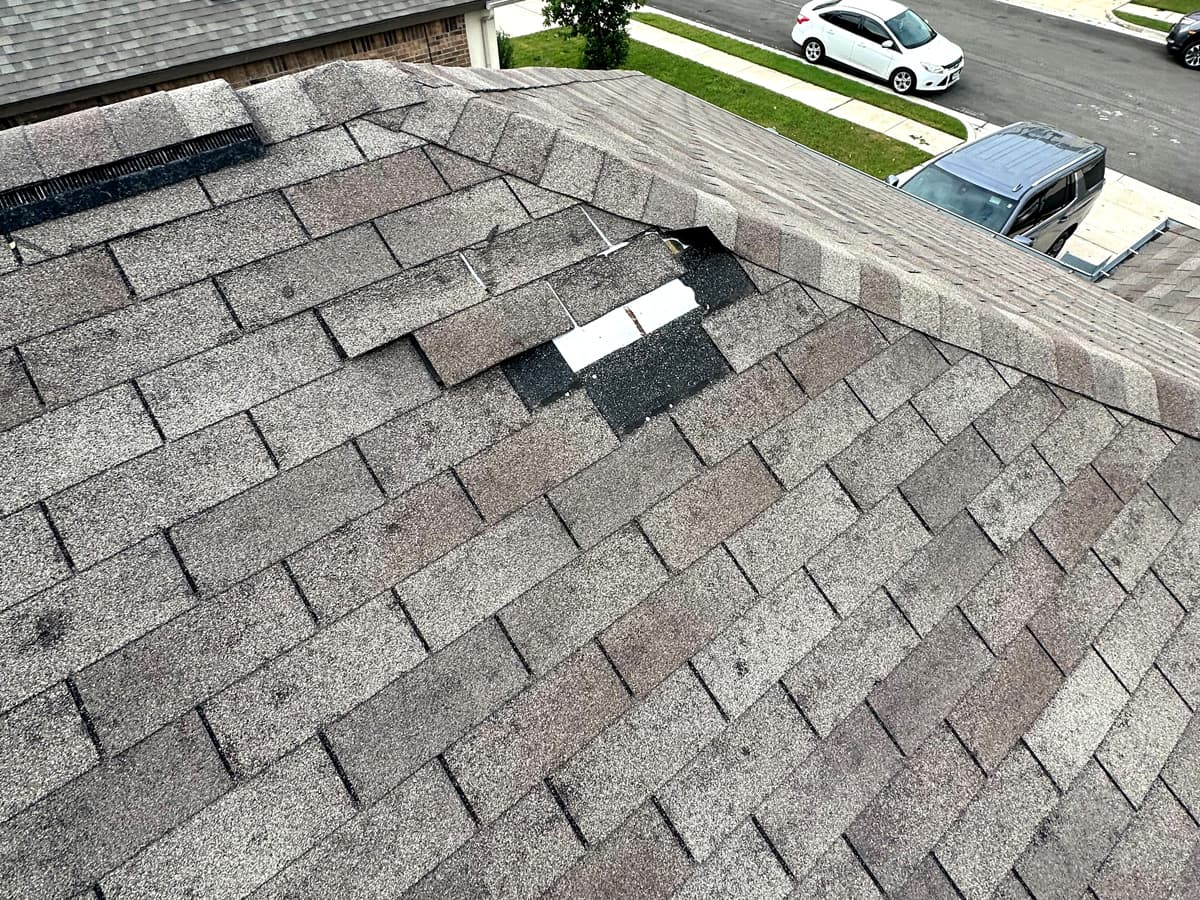 Spotting storm damage on a roof