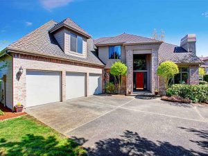 Residential home with gray shingles