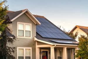 home with solar panels