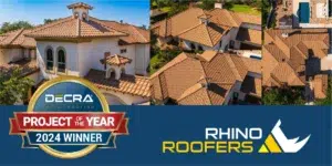 Rhino Roofers DECRA Project of the Year winning roof featuring premium stone-coated steel roofing system in San Antonio, Texas.