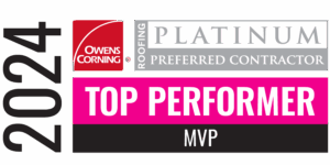 Rhino Roofers 2024 Owens Corning Top Performer MVP Award